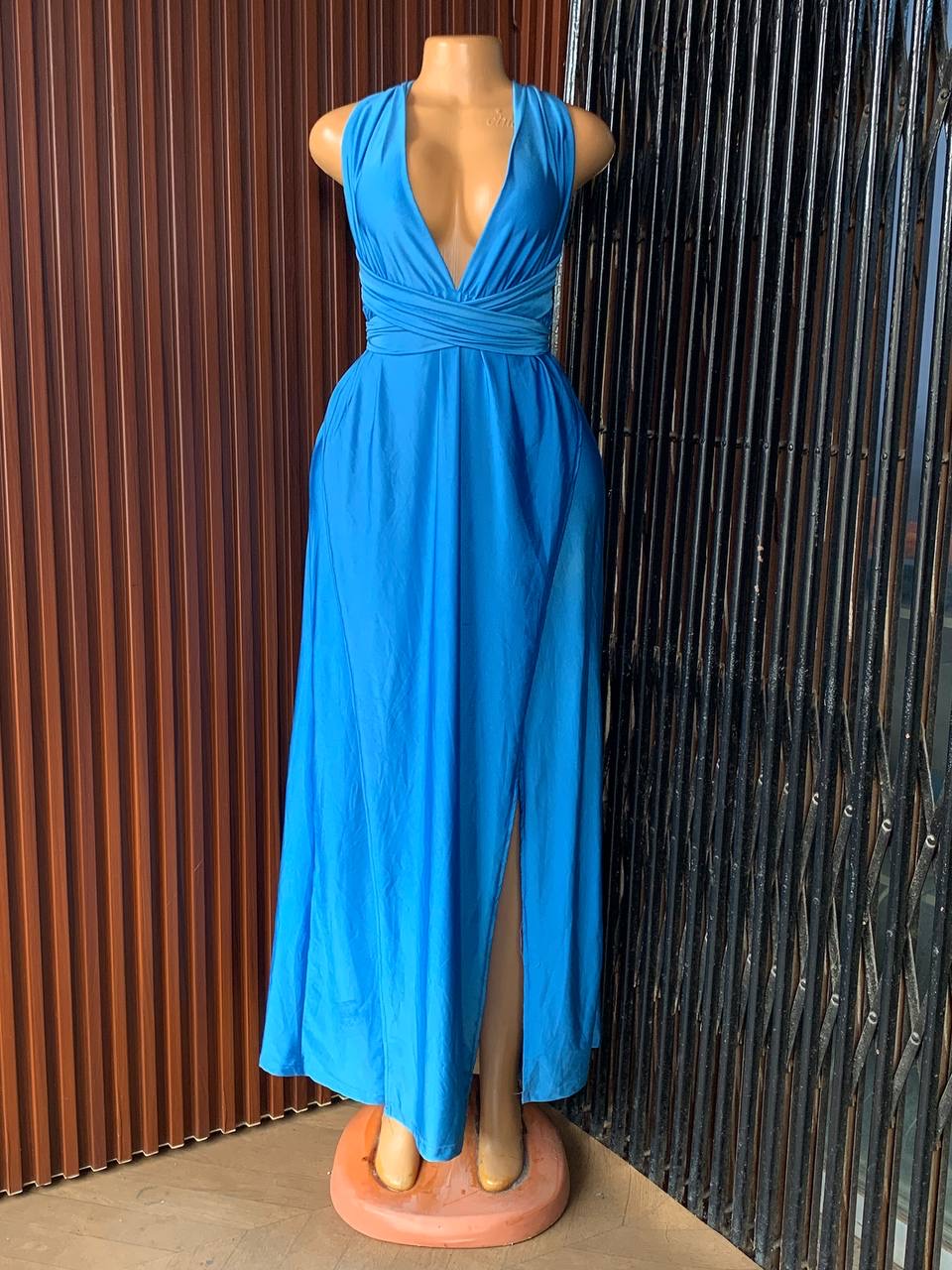 usmc officer dress blue alphas Made in USA Baby Blue Infinity Dress Bridesmaid Convertible Dress main image 1